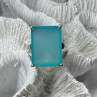 925 Sterling Silver Aquamarine Ring Size 7.5