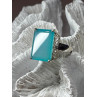 925 Sterling Silver Aquamarine Ring Size 7.5