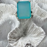925 Sterling Silver Aquamarine Ring Size 7.5