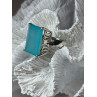 925 Sterling Silver Aquamarine Ring Size 7.5