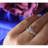 925 Sterling Silver White/Colorless Spinel Ring Size 6.5