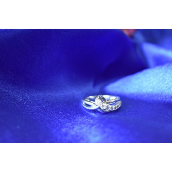 925 Sterling Silver White/colorless Spinel Ring Size 6.5