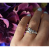 925 Sterling Silver White/Colorless Spinel Ring Size 6.5