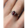925 Sterling Silver Garnet Ring Size 7