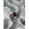 925 Sterling Silver Garnet Ring Size 7