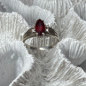 925 Sterling Silver Garnet Ring Size 7
