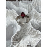 925 Sterling Silver Garnet Ring Size 7
