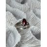 925 Sterling Silver Garnet Ring Size 7