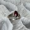 925 Sterling Silver Garnet Ring Size 7