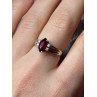 925 Sterling Silver Garnet Ring Size 7