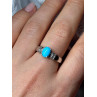 925 Sterling Silver Larimar & Beryl Ring Size 7.5