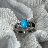 925 Sterling Silver Larimar & Beryl Ring Size 7.5