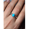 925 Sterling Silver Larimar & Beryl Ring Size 7.5