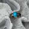 925 Sterling Silver Larimar & Beryl Ring Size 7.5