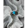 925 Sterling Silver Larimar & Beryl Ring Size 7.5