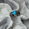 925 Sterling Silver Larimar & Beryl Ring Size 7.5