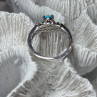 925 Sterling Silver Larimar & Beryl Ring Size 7.5