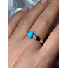 925 Sterling Silver Larimar & Beryl Ring Size 7.5