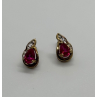 925 Sterling Silver Gold Plated Spinel Earrings