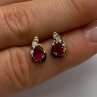 925 Sterling Silver Gold Plated Spinel Earrings