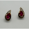 925 Sterling Silver Gold Plated Spinel Earrings