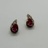 925 Sterling Silver Gold Plated Spinel Earrings