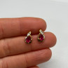 925 Sterling Silver Gold Plated Spinel Earrings