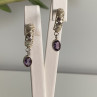 Vintage 925 Sterling Silver Tourmaline Earrings