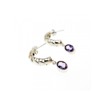 Vintage 925 Sterling Silver Tourmaline Earrings