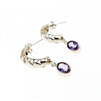 Vintage 925 Sterling Silver Tourmaline Earrings
