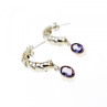 Vintage 925 Sterling Silver Tourmaline Earrings