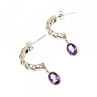 Vintage 925 Sterling Silver Tourmaline Earrings