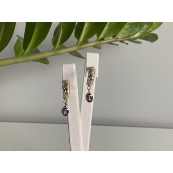 Vintage 925 Sterling Silver Tourmaline Earrings