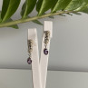 Vintage 925 Sterling Silver Tourmaline Earrings