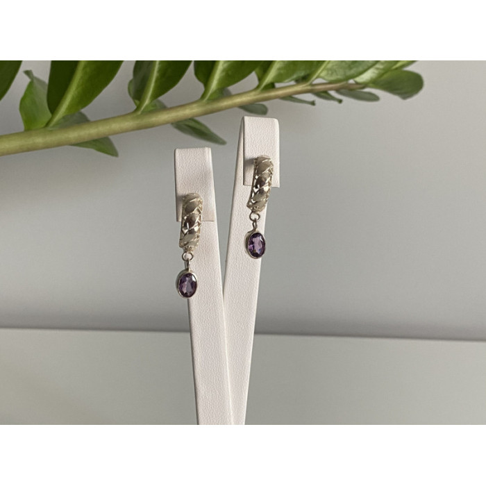 Vintage 925 Sterling Silver Tourmaline Earrings
