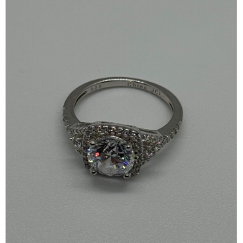 925 Sterling Silver CZ Ring Size 9.5