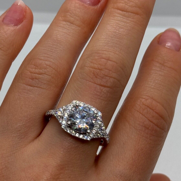 925 Sterling Silver CZ Ring Size 9.5