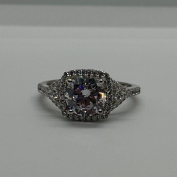 925 Sterling Silver CZ Ring Size 9.5