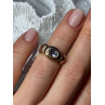 925 Sterling Silver Gold Plated Aquamarine, Garnet & CZ Ring Size 4
