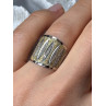ELEGANT 925 STERLING SILVER & 10K YELLOW GOLD RING SIZE 7