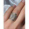 ELEGANT 925 STERLING SILVER & 10K YELLOW GOLD RING SIZE 7
