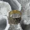 Elegant 925 Sterling Silver & 10K Yellow Gold Ring Size 7