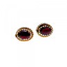 925 Sterling Silver Agate Stud Earrings