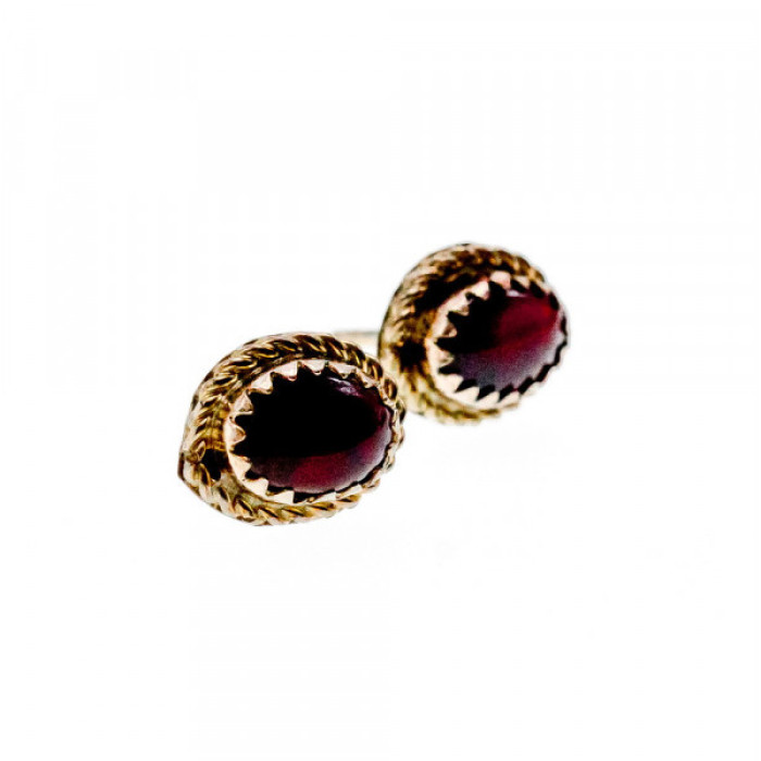 925 Sterling Silver Agate Stud Earrings