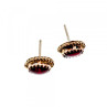925 Sterling Silver Agate Stud Earrings