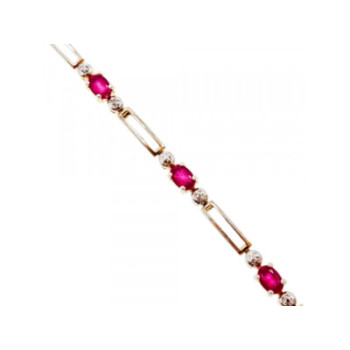 925 Sterling Silver Gold Plated Topaz Bracelet
