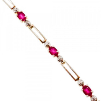 925 Sterling Silver Gold Plated Topaz Bracelet