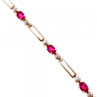 925 Sterling Silver Gold Plated Topaz Bracelet