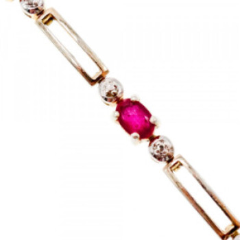 925 Sterling Silver Gold Plated Topaz Bracelet