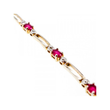 925 Sterling Silver Gold Plated Topaz Bracelet